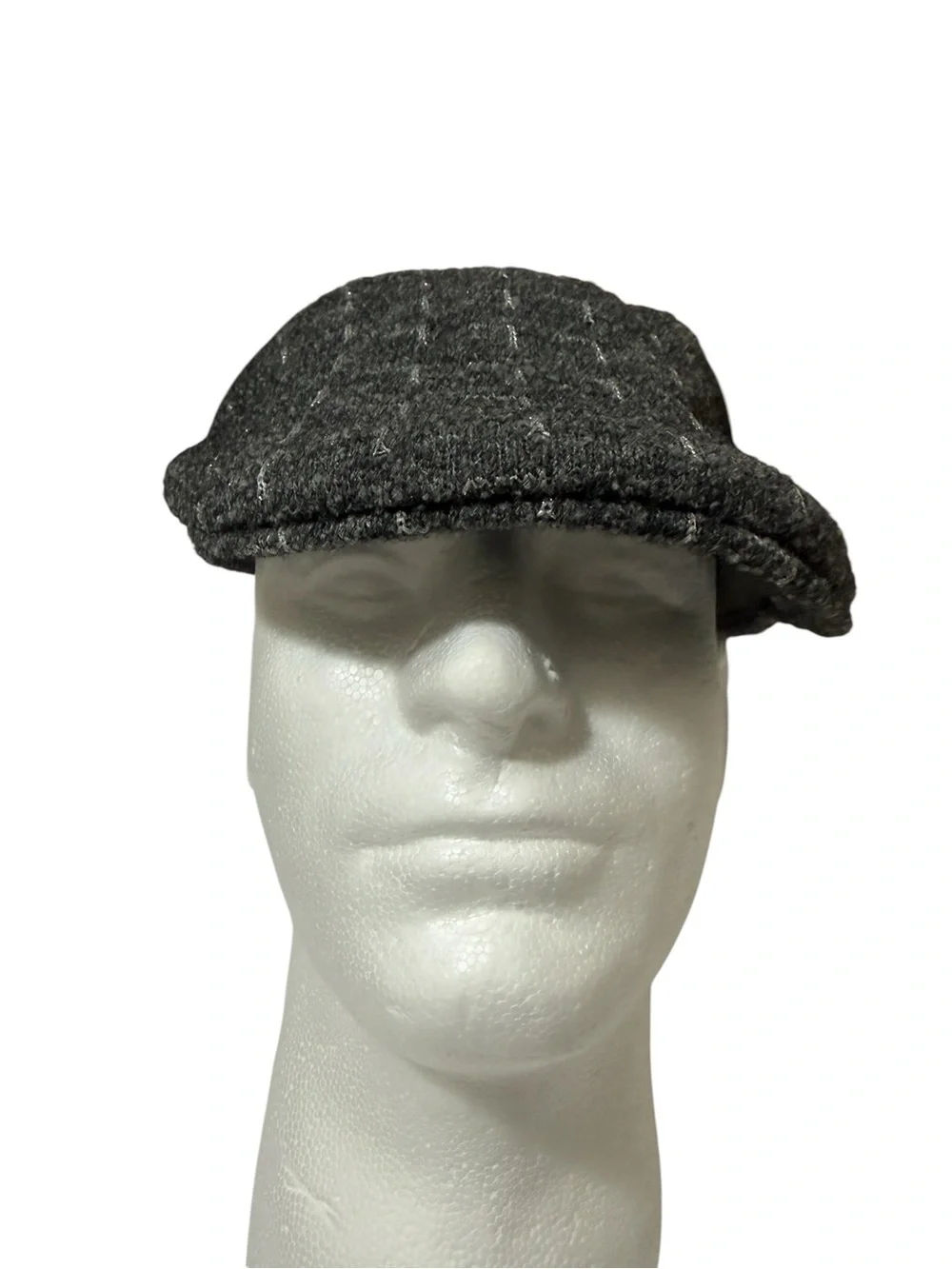 Kangol Dark Gray Wool Blend Newsboy Cap